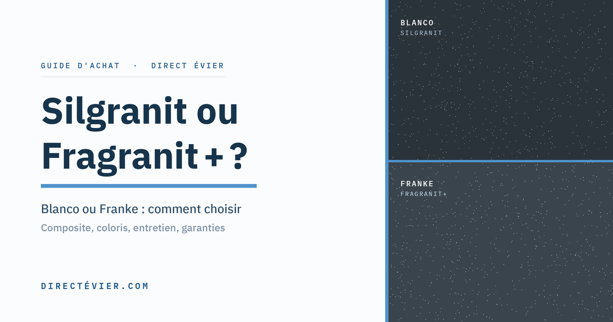 Comparatif évier granit composite Blanco Silgranit et Franke Fragranit+