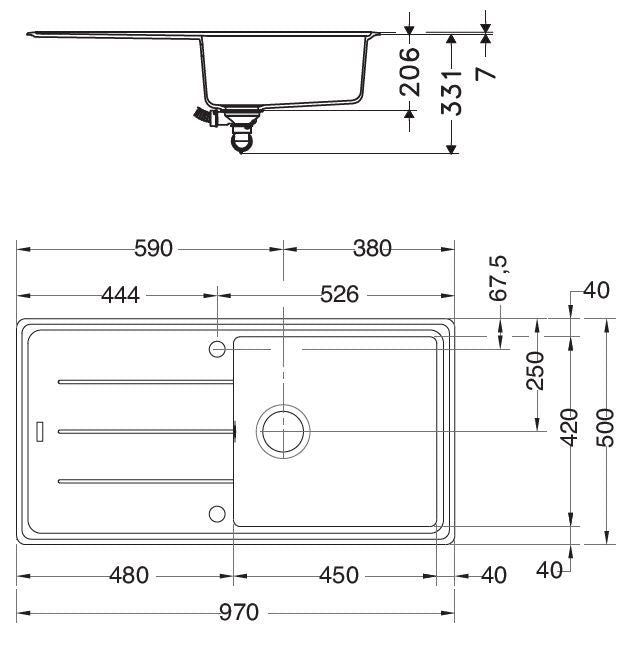 Franke Basis Fragranit+ BFG611-97