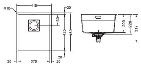 Franke Kubus 2.0 Fragranit+ KNG110-37