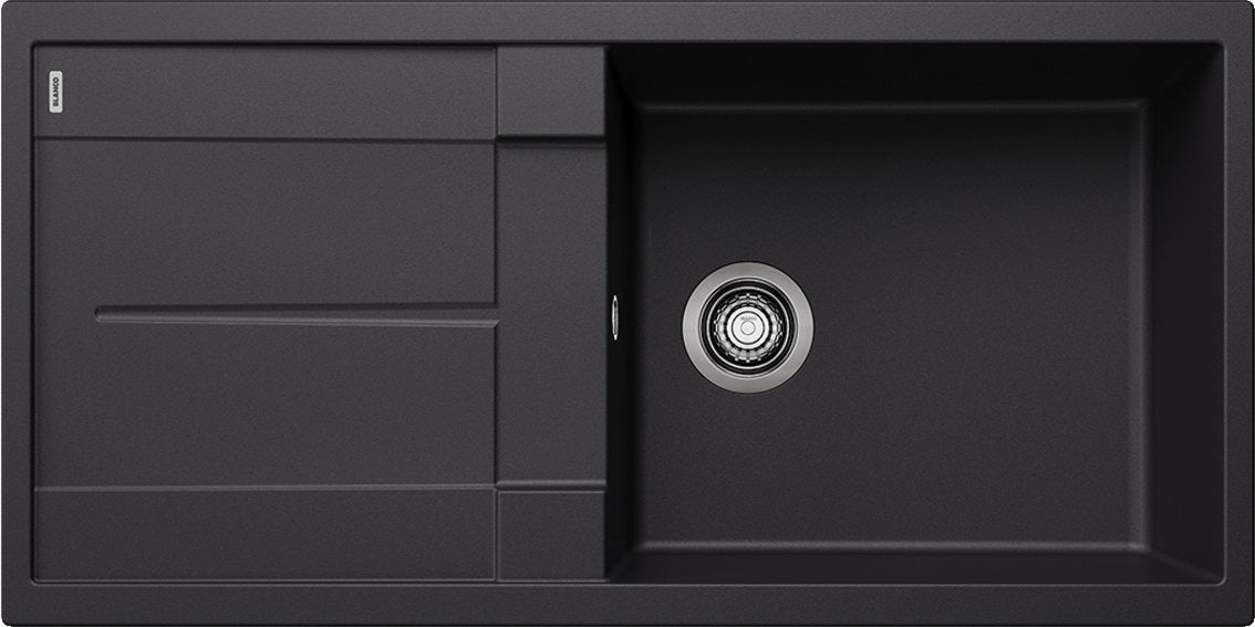 Blanco Metra XL 6S Silgranit – coloris Noir, vidage manuel