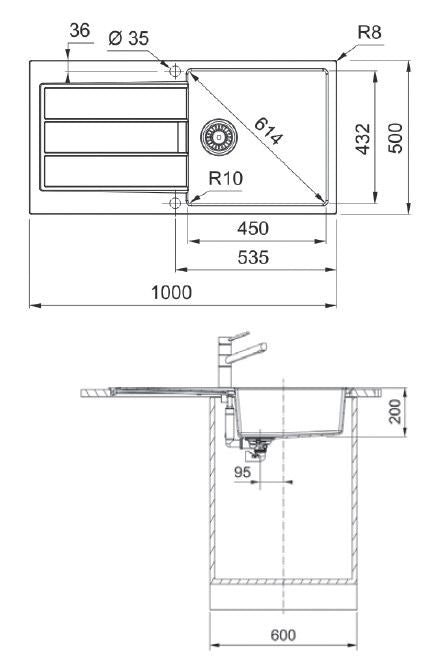 Franke Sirius 2 Tectonite S2D611-100