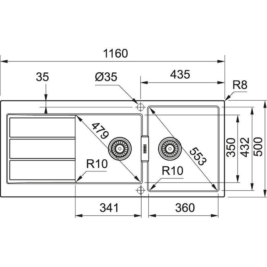 Franke Sirius 2 Tectonite S2D621