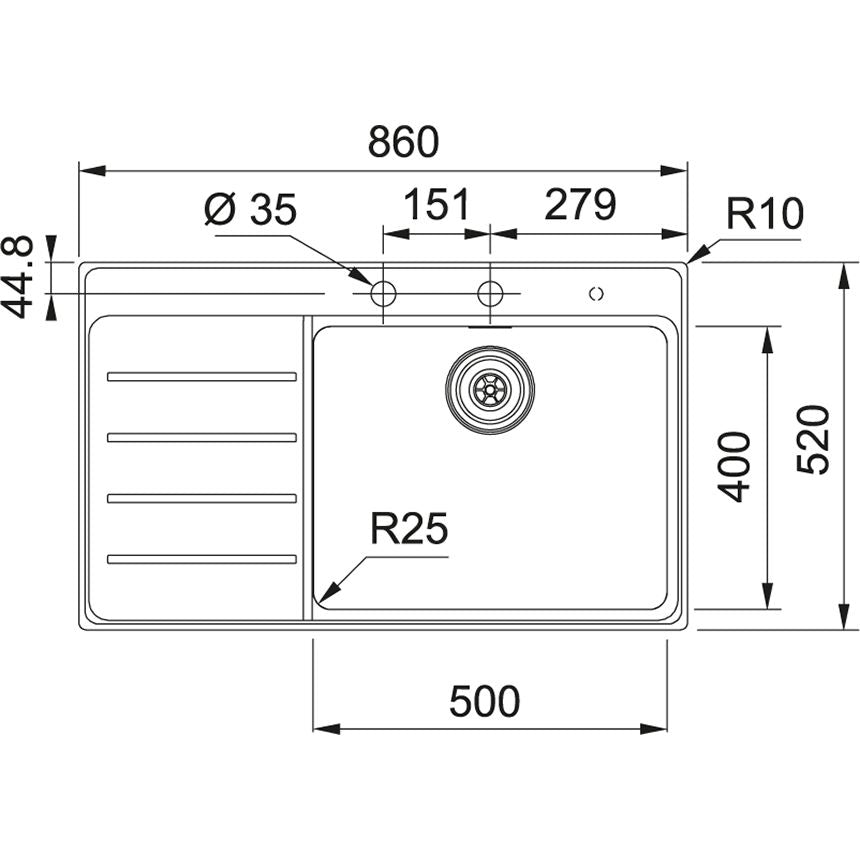 Franke Mythos Inox MYX211-86