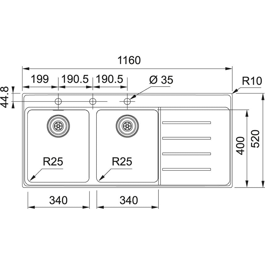 Franke Mythos Inox MYX221