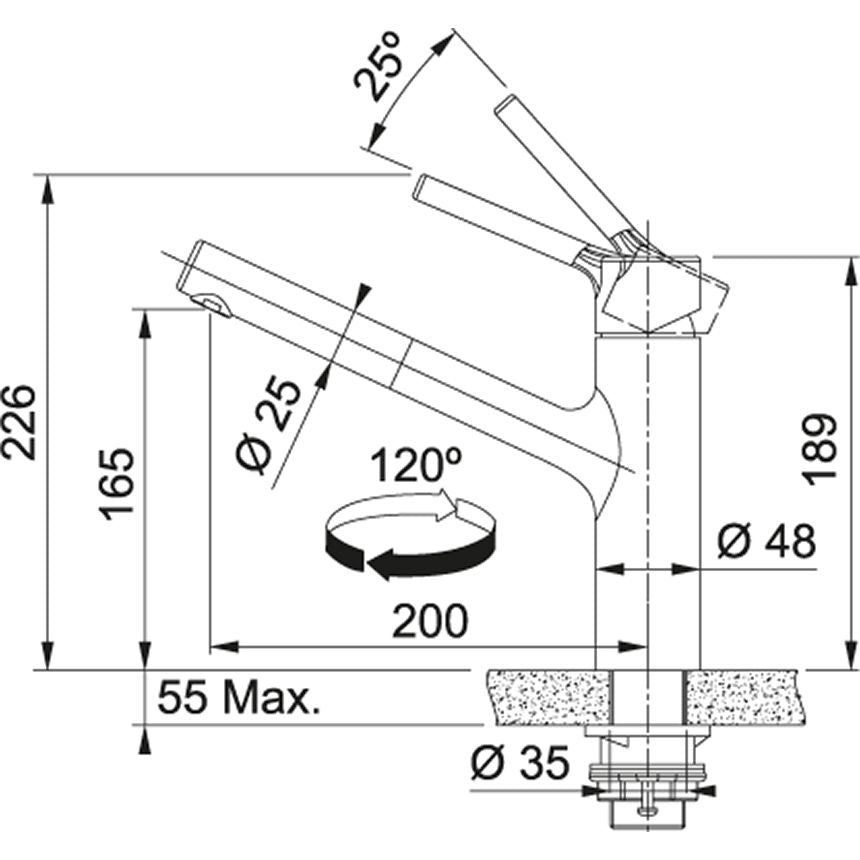 Franke Taros Néo Inox Douchette