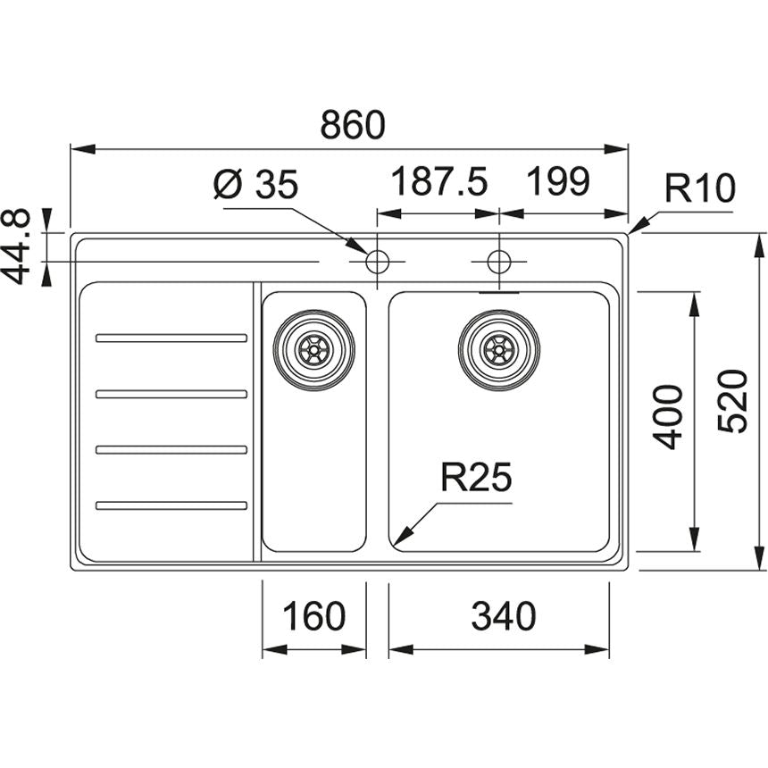 Franke Mythos Inox MYX251-86