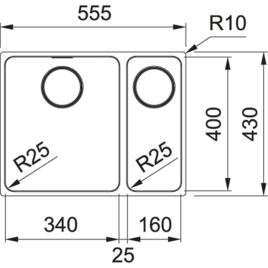 Franke Mythos Inox MYX160-34-16