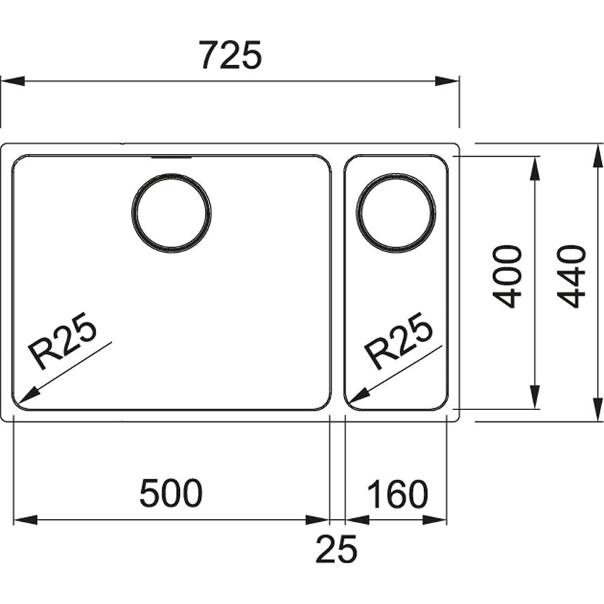 Franke Mythos Inox MYX160-50-16