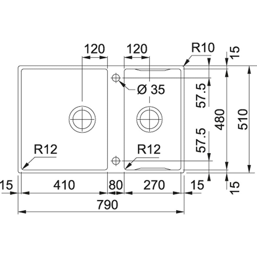 Franke Box Center BWX220-41-27