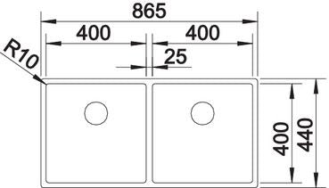 Blanco Claron 400/400-U Durinox InFino