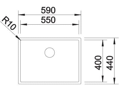 Blanco Claron 550-U Inox InFino