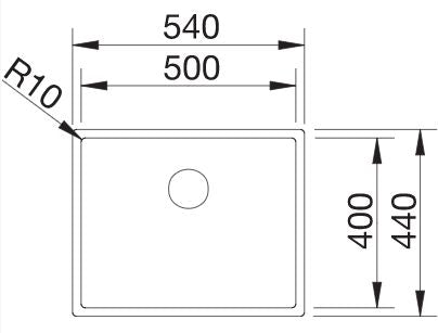 Blanco Claron 500-U Inox InFino
