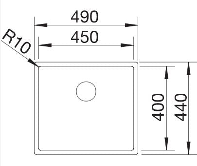 Blanco Claron 450-U Inox InFino