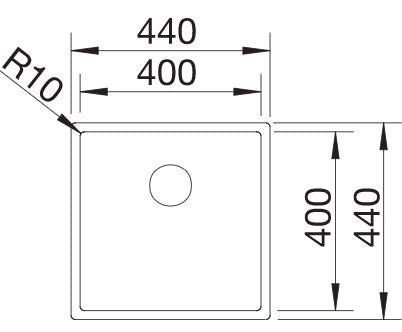 Blanco Claron 400-U Inox InFino