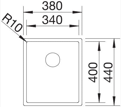 Blanco Claron 340-U Inox InFino