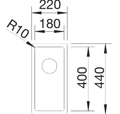 Blanco Claron 180-U Inox InFino