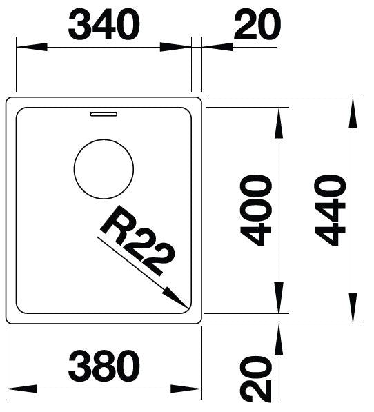 Blanco Andano 340-U Inox InFino