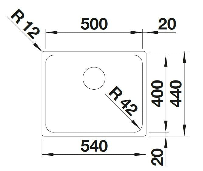 Blanco Solis 500-U Inox InFino