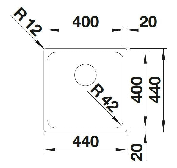 Blanco Solis 400-U Inox InFino