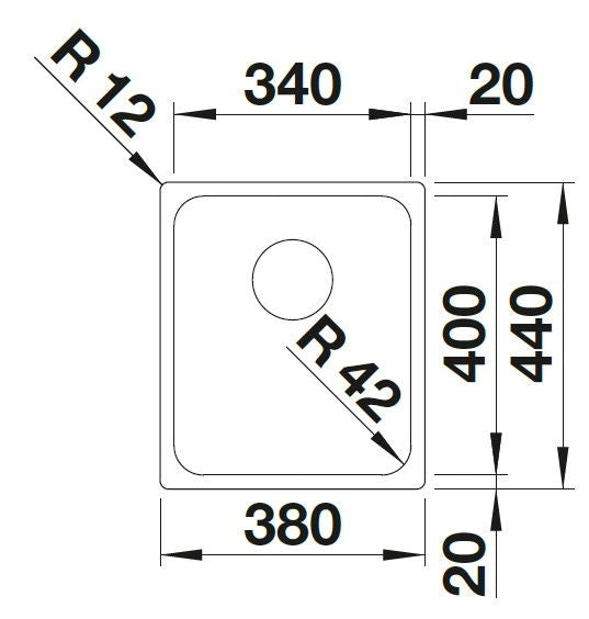 Blanco Solis 340-U Inox InFino