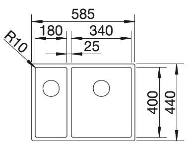Blanco Claron 340/180-IF Inox InFino
