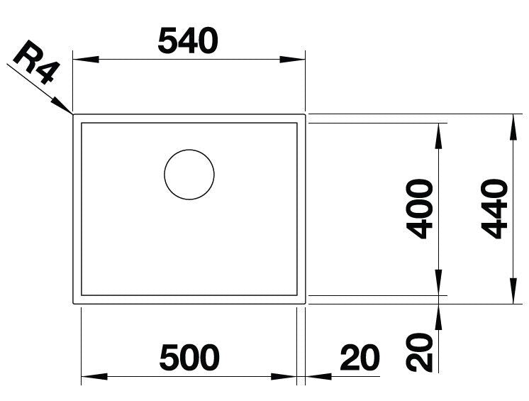 Blanco Zerox 500-U Dark Steel InFino