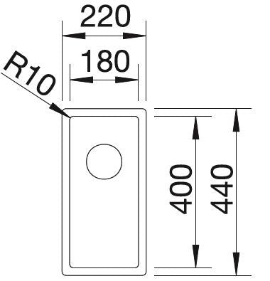 Blanco Claron 180-IF Inox InFino