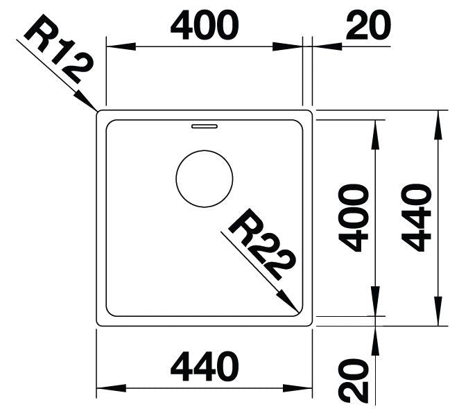 Blanco Andano 400-IF Inox InFino