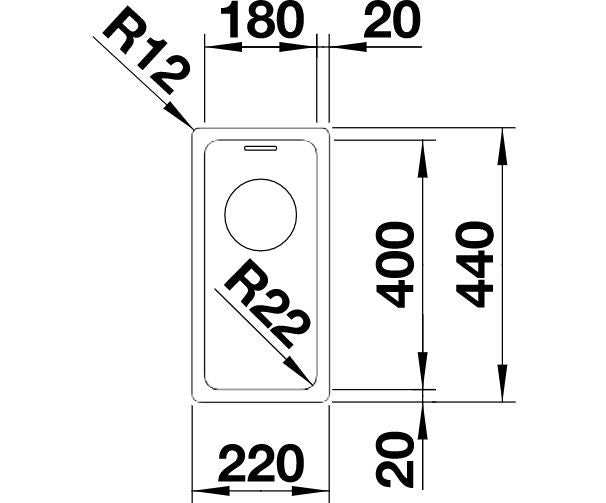 Blanco Andano 180-IF Inox InFino