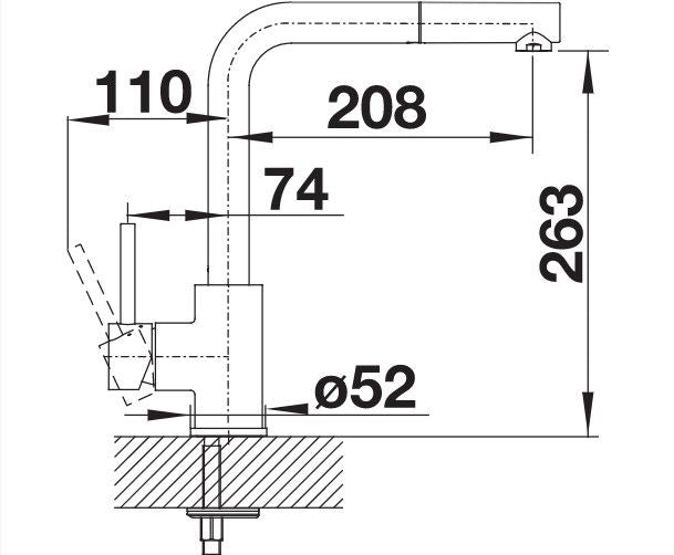 Blanco Mila-S Noir Mat