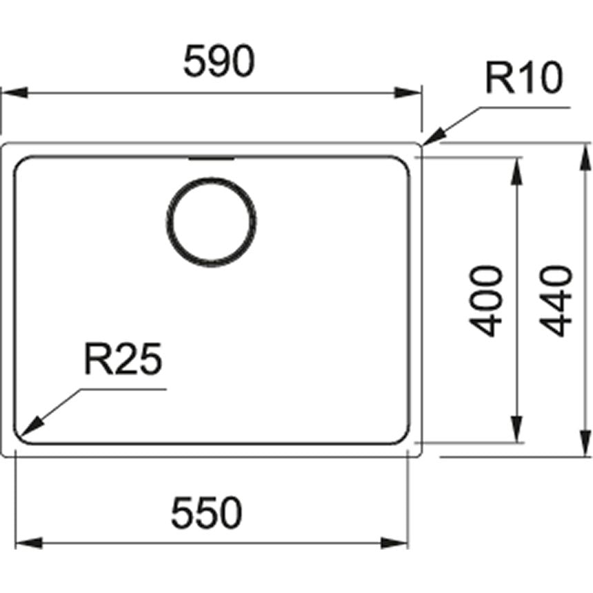 PACK Franke Mythos MYX110-55 + Mitigeur