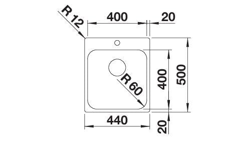 Blanco Supra 400-IF/A R12 Inox