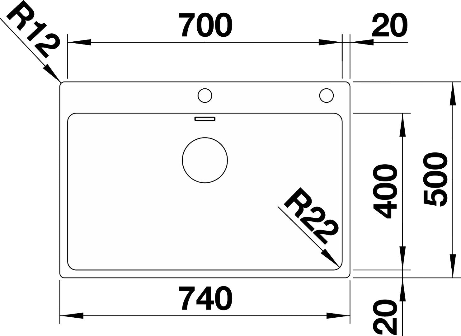 Blanco Andano 700-IF/A Inox InFino