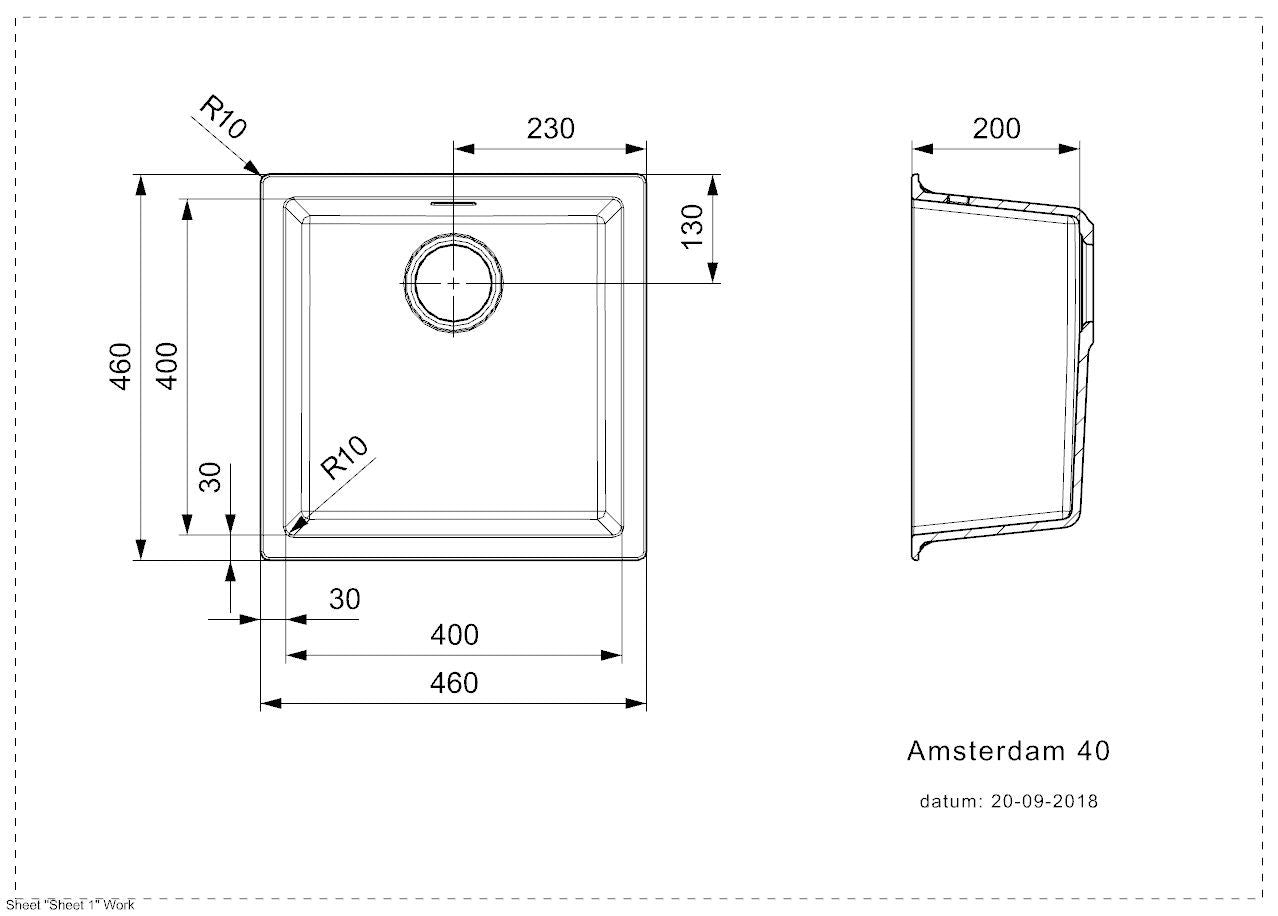 Reginox Amsterdam 40 Pure Black R34637