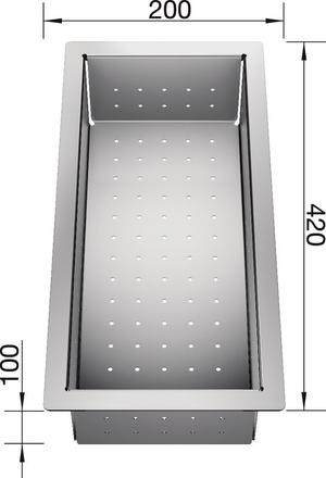 BLANCO VIDE SAUCE PERFORE INOX P/ZEROX - 219649