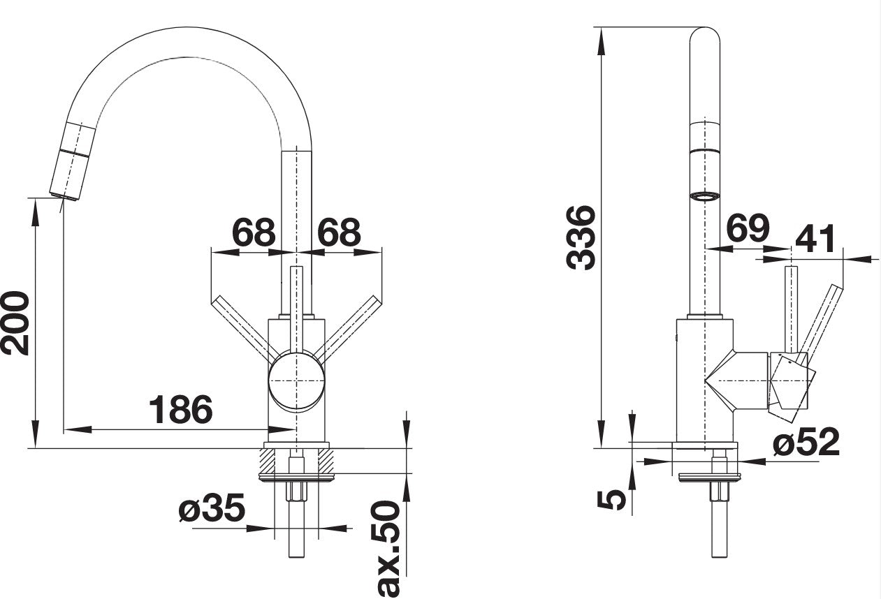 Blanco Mida-S Noir Mat
