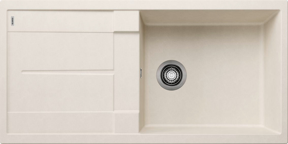 Blanco Metra XL 6S Silgranit – coloris Blanc Soft, vidage manuel