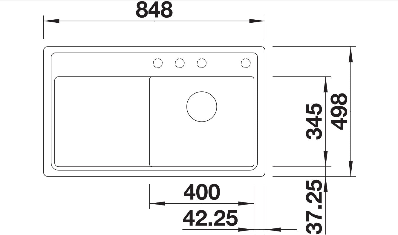 Blanco Zenar 45 5S-F Silgranit
