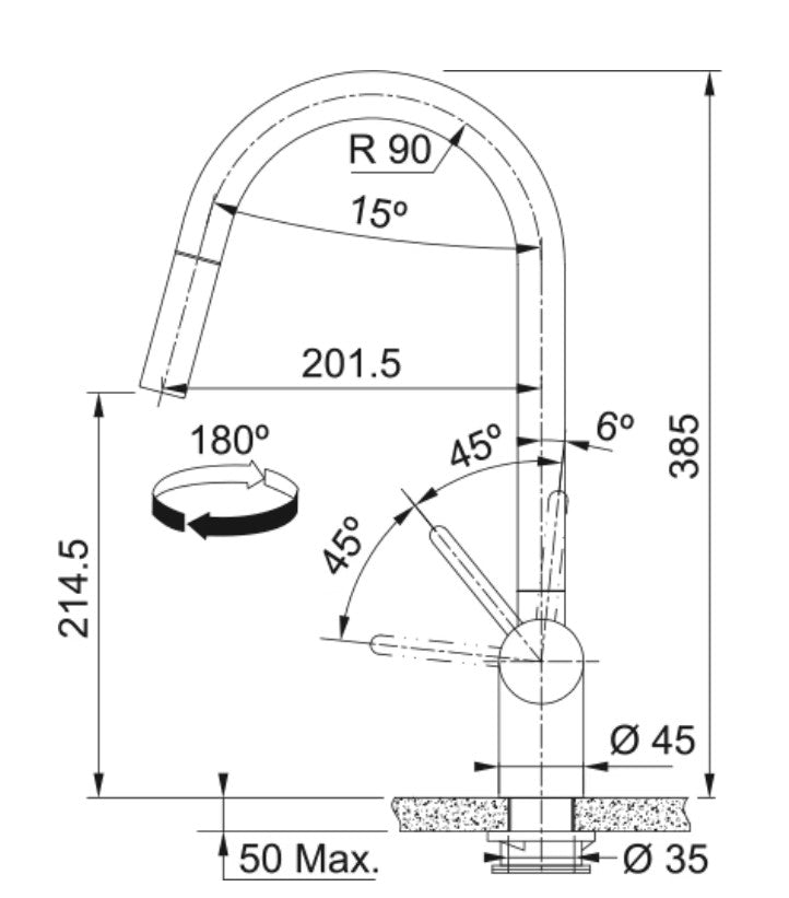 Franke Leda Néo Inox Douchette