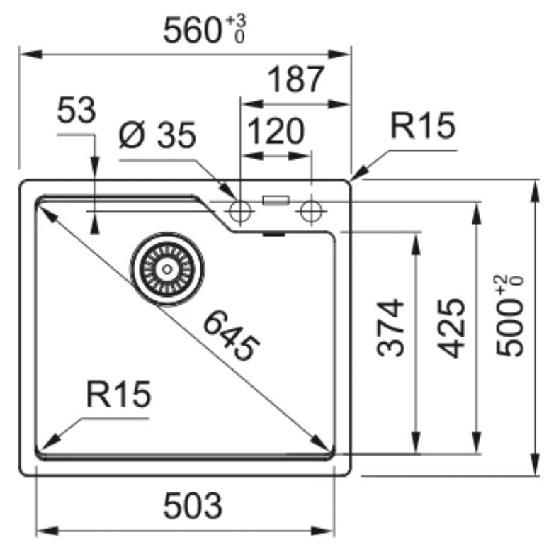 Franke Urbis Fragranit+ UBG610-50