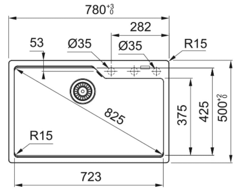 Franke Urbis Fragranit+ UBG610-72