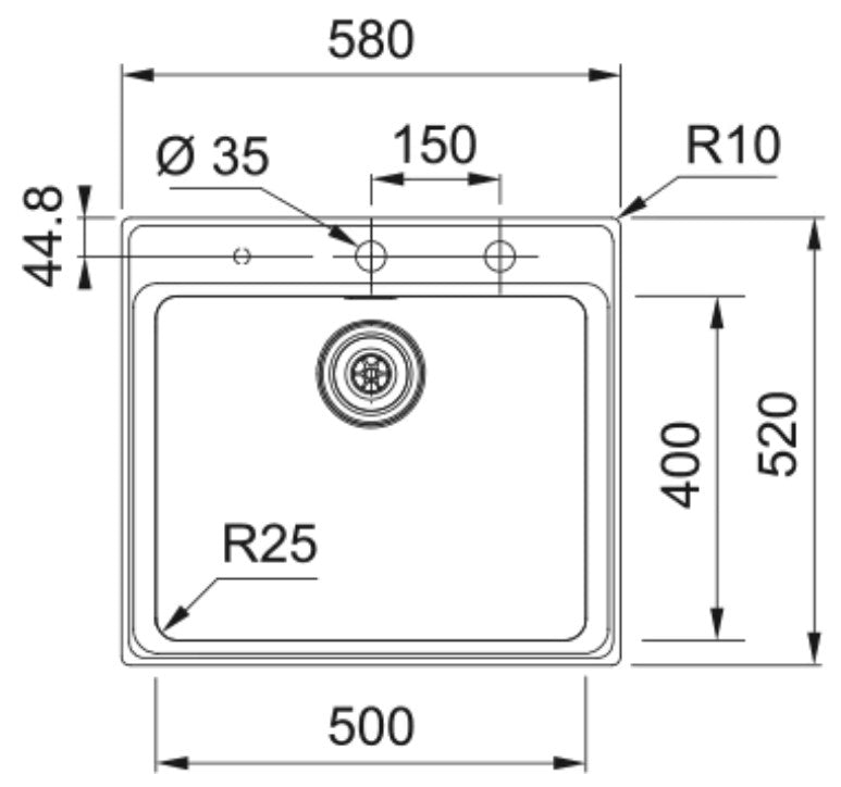 Franke Mythos Inox MYX210-50 TL