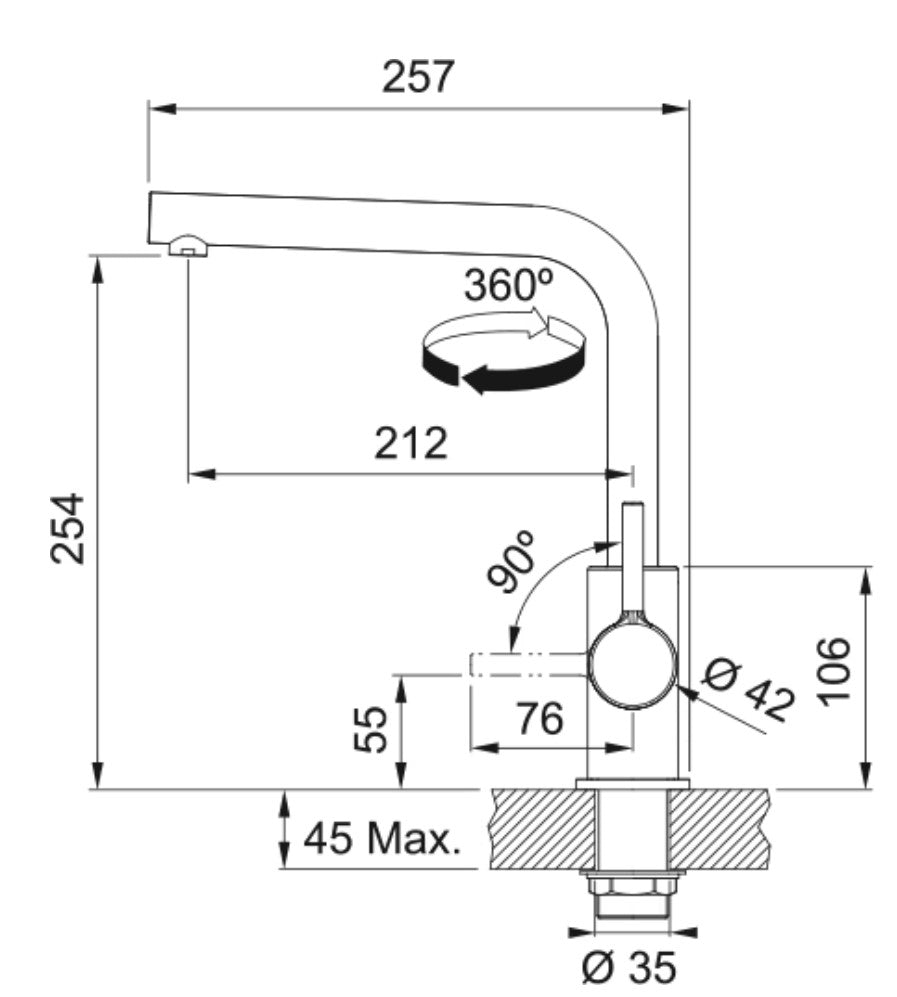 Franke Lina L Chrome à bec