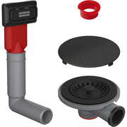 Vidage manuel noir mat Franke - sous plan 90mm