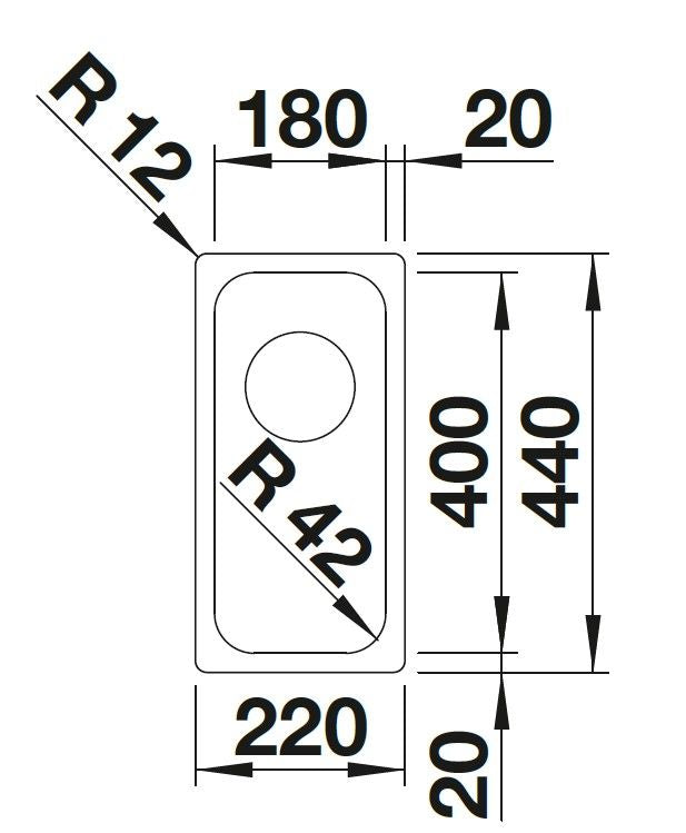 Blanco Solis 180-U Inox InFino