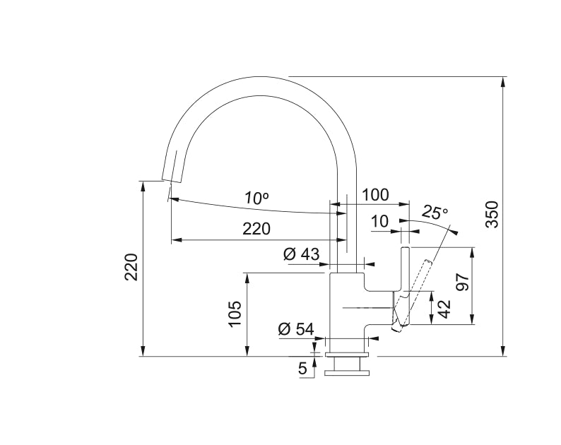 Franke Lina J Noir Mat à bec