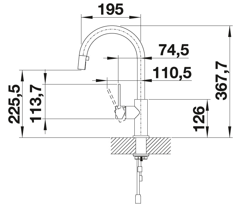 Blanco Candor-S Inox brosse