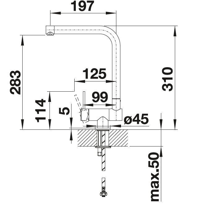 Blanco Laressa-F levier à gauche