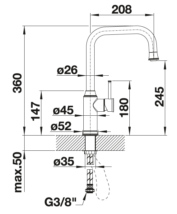Blanco Livia-S DT HP SATIN GOLD