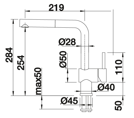 Blanco Linus-S Noir Mat